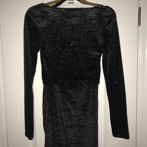 Black Crop Top and Skirt Set